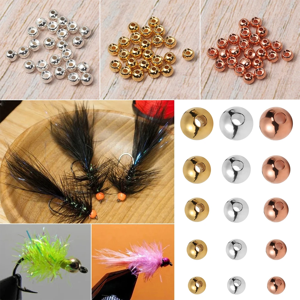 25Pcs/lot Nice-Designed Slotted Tungsten Beads Fly Tying Beads Tungsten 2mm/2.5mm/2.8mm/3.3mm/3.5mm Fly Tying Material
