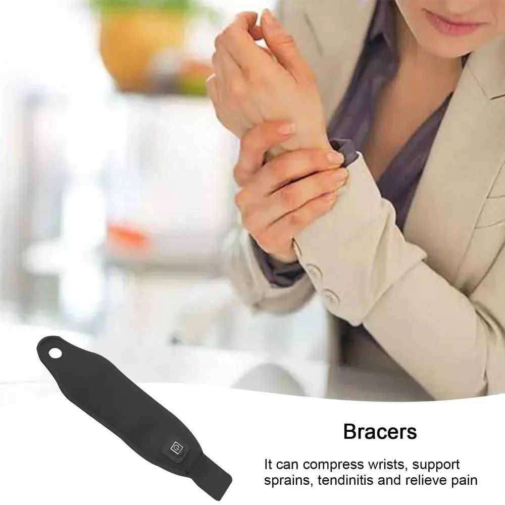 Heated Wrist Wrap Wrist Warmer Electric Heating Pad Relax Hands Wrist Thumb Moxibustion Hot Compress Warming Wristband USB Three