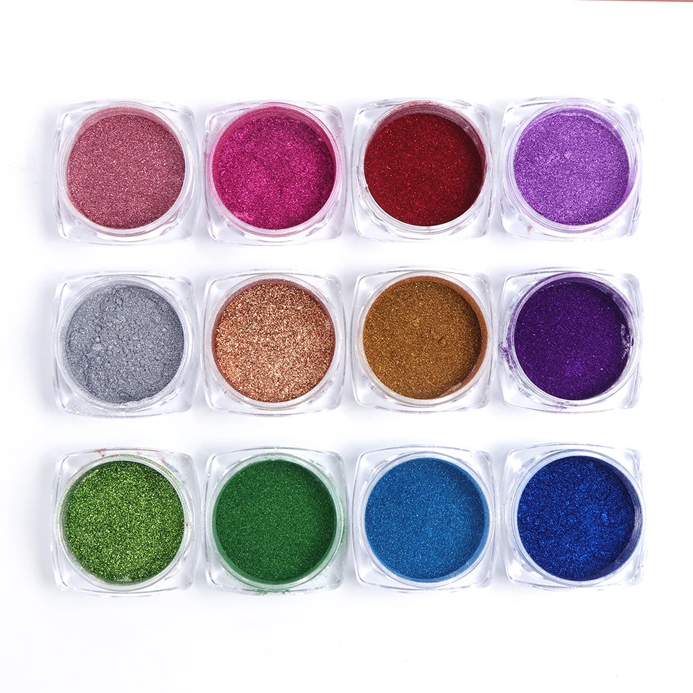 Nail Powder Set Nail Powder Nail Glitter Nail Decoration Nail Decorations Nail Flakes 1pcs Nail Art Mirror Pigment Powder Nail Glitter Dip Powder Rose Gold Shining Chrome Decoration UV Gel Polish JIC/ASX