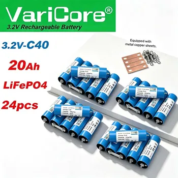 24 pz Grado A 3.2 V 20Ah Batteria LiFePO4 cellula al fosfato per 12 V 24 V Moto Auto batterie motore Modifica Inverter SENZA IMPESSO