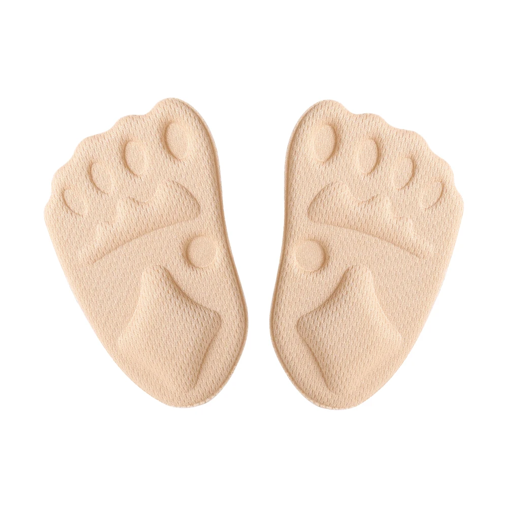 High Heels Non-slip Front Sole Pads Women's Sponge Thickened Shoe Pads 6D Slow Pressure Insole Anti-pain Orthopedic Half Pads