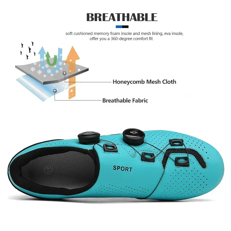 Man Speed Route Cycling Sneakers MTB Flat Shoes with Clits Women Road Dirt Bike Footwear Biking Calas Racing Bicycle Spd Cleats 4