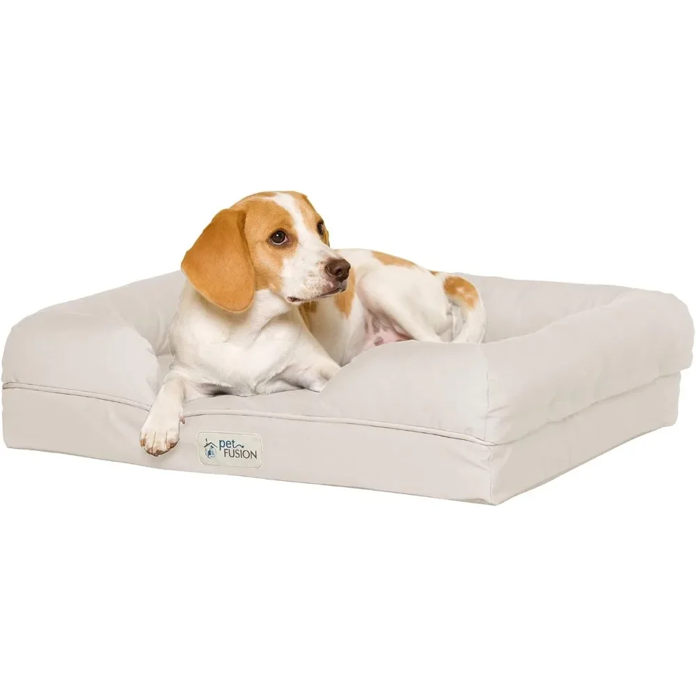 Multiple Sizes and Colors Bed for Dog Medium Firmness Pillow YKK Zippers Orthopedic Memory Foam Waterproof Liner Large Dogs Mat