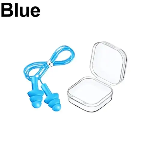 Silicone Corded Ear Plug Protector Anti Lost Reusable Hearing Protection Noise Reduction Safe Swimming Work Earplugs With Rope - Image 12