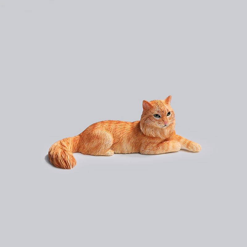 JXK Kleines handgefertigtes Harz Maine Coon Katze Kätzchen Modell Kühlschrankmagnet Miniatur Ornament Spielzeugfiguren Geschenk – Detail 17