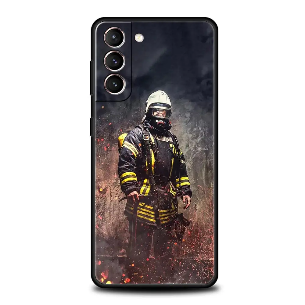 Firefighter Heroes Themed Protective Phone Case - Soft Cover