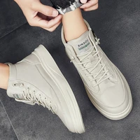 Leather Men's Boots Outdoor Comfor Sneakers Shoes Man Platform Warm Fur Ankle Short Lace Up Boots Fashion Casual Work Shoes Man 5