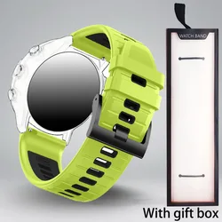 Breathable 24mm Silicone Watch Strap - Versatile Smart Watch Wristband - 24mm  suunto (Green black)
