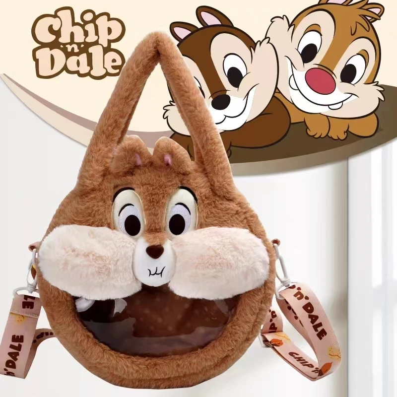 

Disney Chip 'n' Dale Plush Bag Anime Lotso Women's Large Capacity Handbag Kawaii Ladies Shoulder Bags Shopper Bag Bookbag Purse