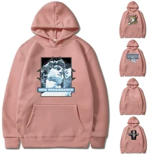

Hoodies Warm Soft White Picture Printed All-match Pockets Leisure Pullovers Men/Female Unisex Trendy Fashion Clothes Streetwear
