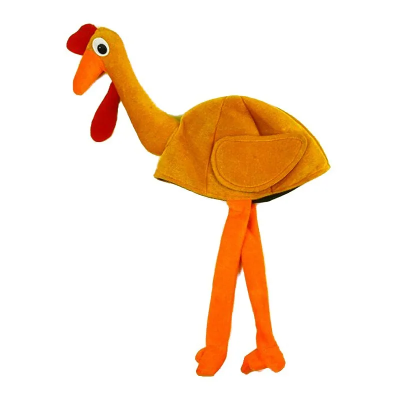 Funny Thanksgiving New Hooded Nose Polyester Turkey Hat Party props
