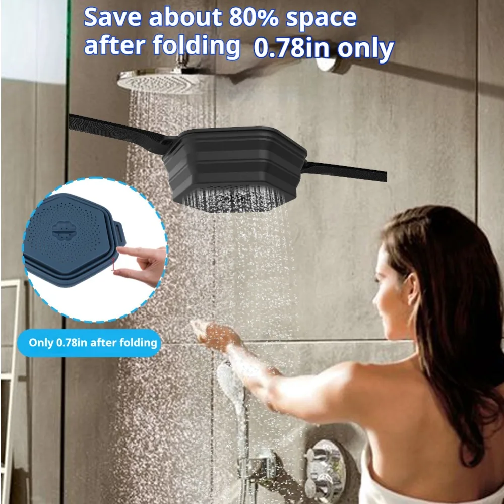 High Quality Foldable Shower Ice Bath Silicone Convenient Ice Storage Basket Temperature Reducing Portable Shower Head