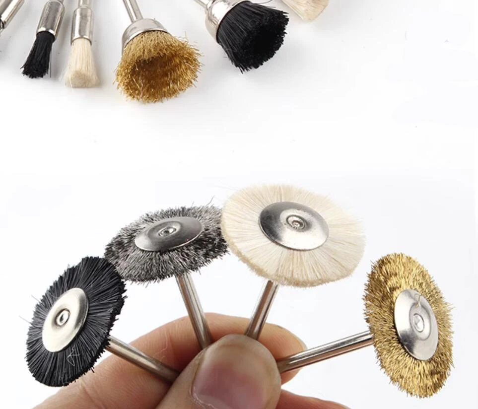 10PCS Polishing Wheels Wool/Cotton/Cloth Buffing Pad Jewelry Abrasive Brush Dremel Accessories For Rotary Tools 10pcs 4inch 100 16 8mm wool felt disc polishing buffing wheel pad bore for angle grinder car detailing wood polishing wool felt