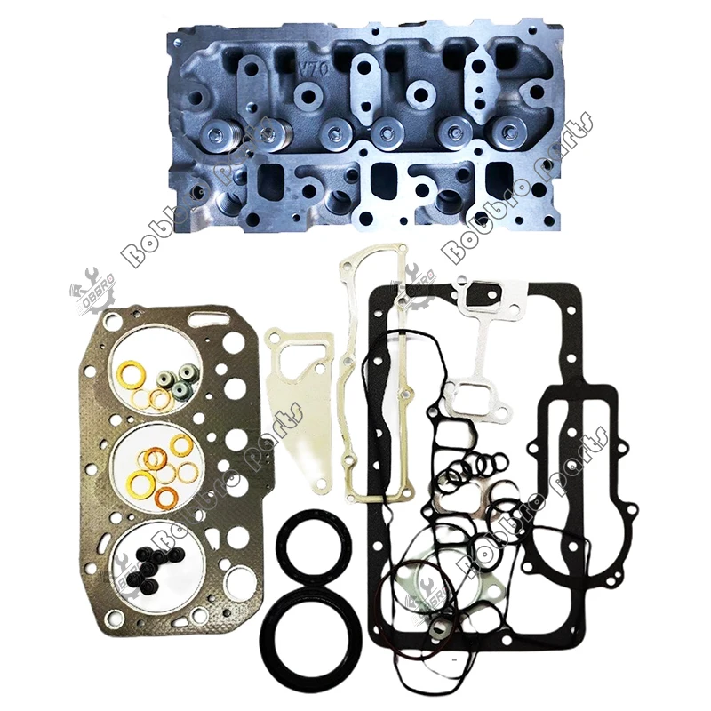 

3TNV70 Cylinder Head Assy 119515-11740 Full Gasket Set For Yanmar Excavator Vi015-2A Vi017 Fit John Deer M-Gator A1 Military