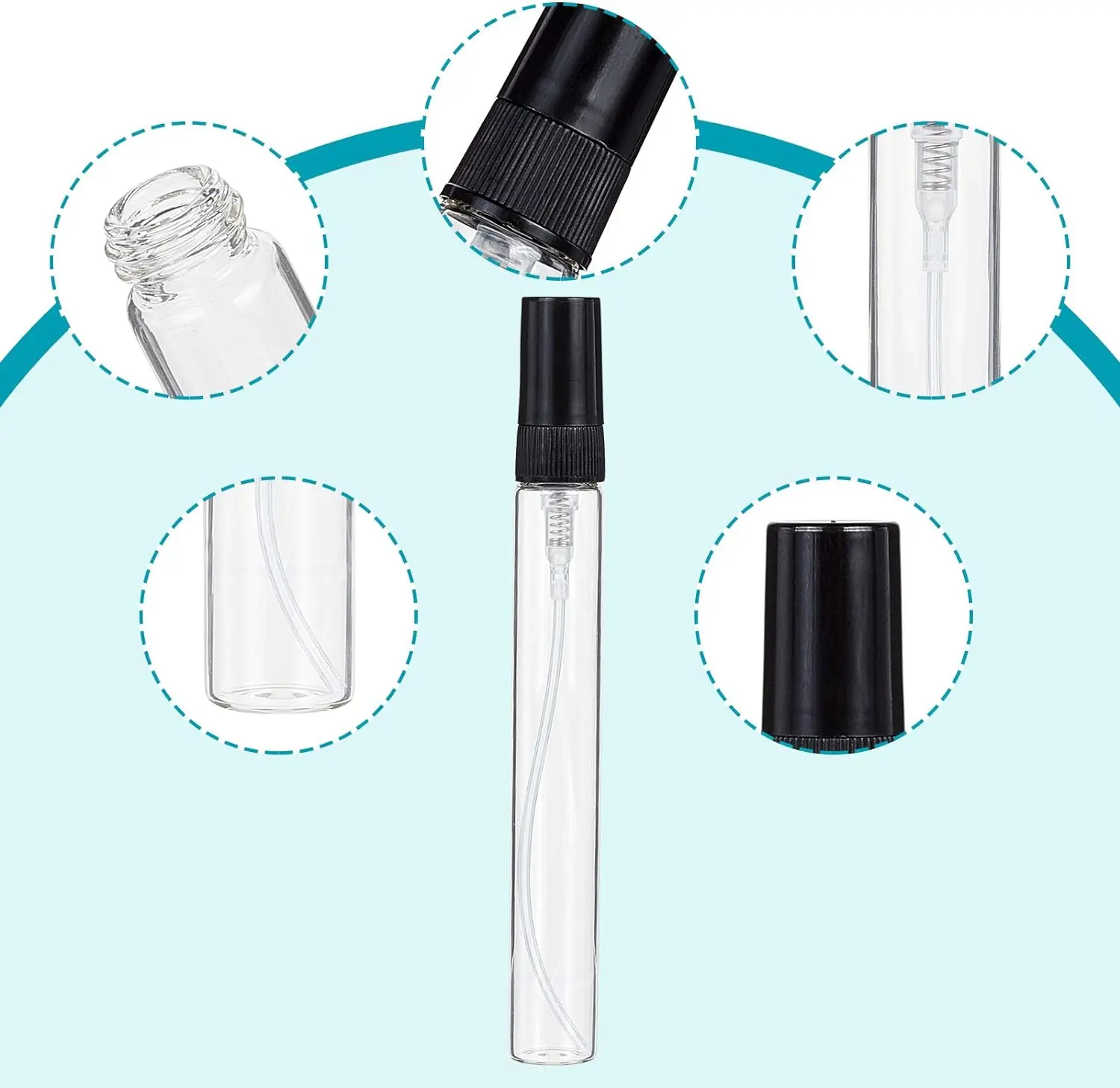 5ml Mini Perfume Spray Glass Bottles 20pcs