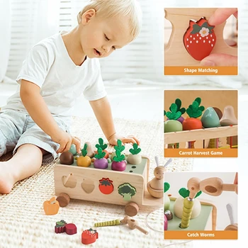 Multi-functional Car Baby Puzzle - Wooden Toys 2