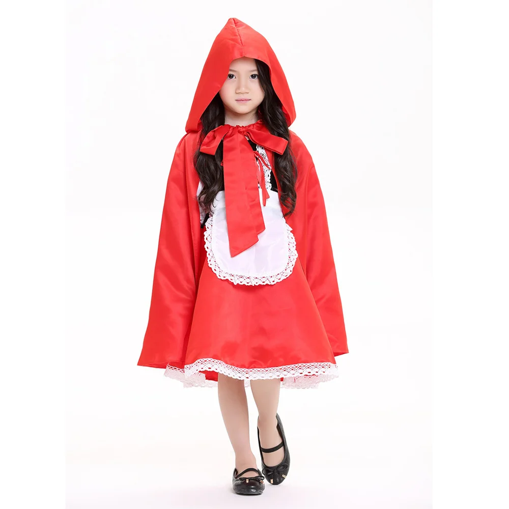 2025 New Little Red Riding Hood Cosplay Costume Fantasy Costume with Cape Halloween Masquerade Party Performance Costume