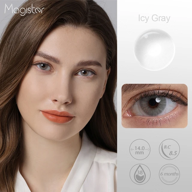 Natural Color Contact Lenses for Eyes 3 Tone Color Lens Gray Contact Lens  Yearly Fashion Blue Contact Lens Colored Eye Contacts - AliExpress