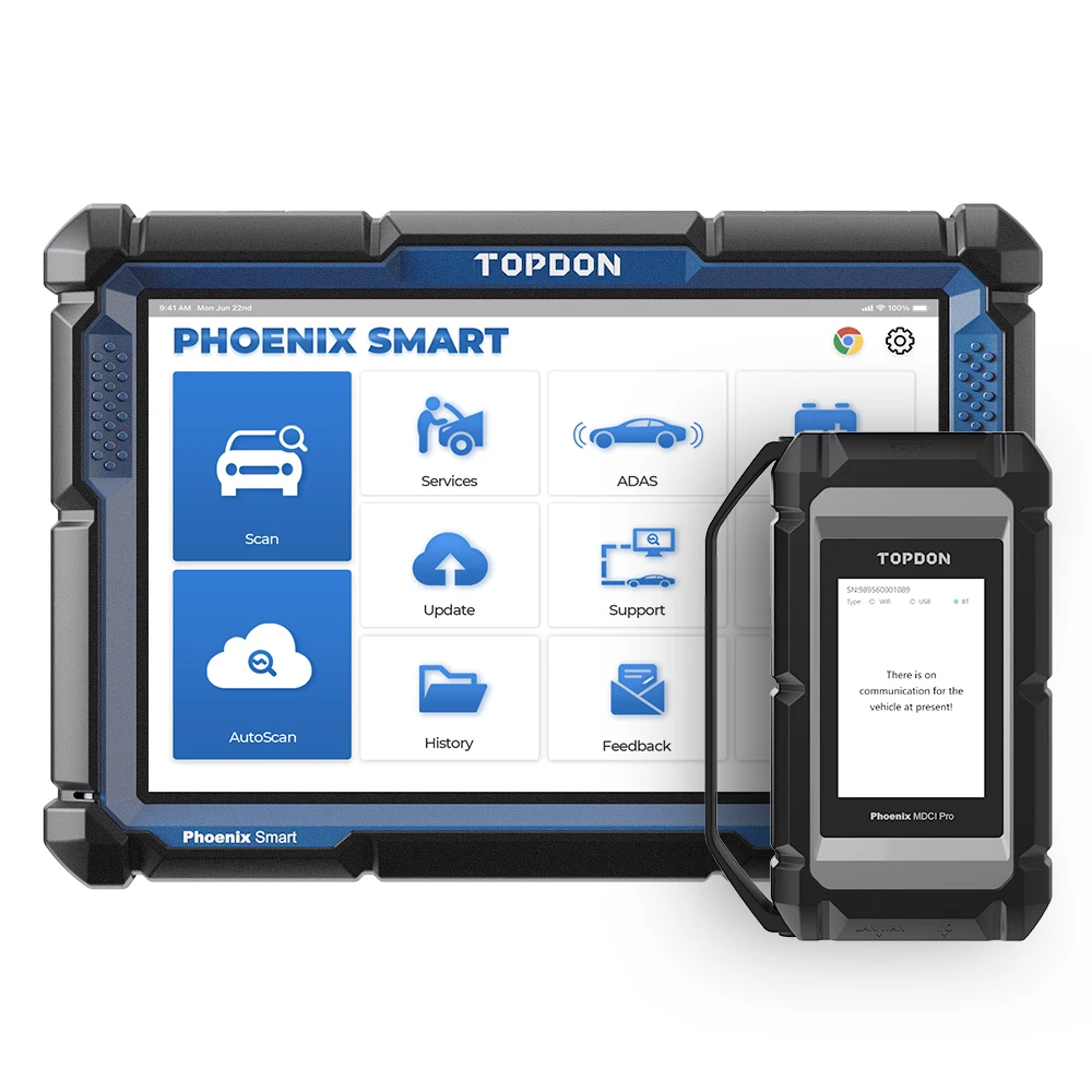 Topdon Phoenix Smart 200 + Programmatore Per Auto Tutti I Sistemi Macchina Diagnostica Scanner Obd2 Automobilistico Strumento Diagnostico Professional