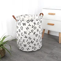 Large Capacity Fabric Laundry Basket Folding Waterproof Clothes Storage Basket Home Children Toy Sundries Storage Bag Organizer 2