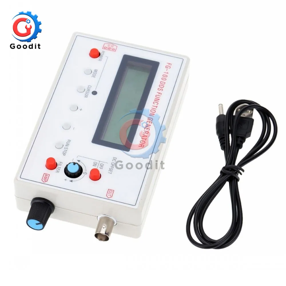 DDS 1HZ-500KHZ Functional Signal Generator Sine Triangle Square Frequency Sawtooth Wave Waveform 3.0-4.9 Inches audio generator 3