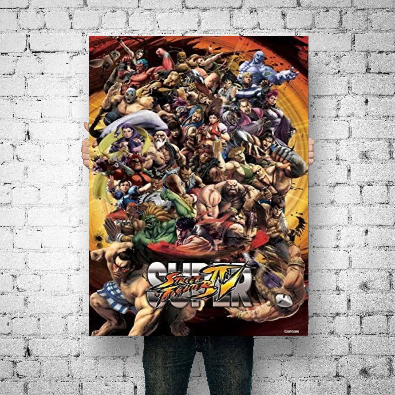 Street Fighter V Arcade Edition CAPCOM Video Game Merchandise Gamer Classic  Fighting White Wood Framed Poster 14x20 - Poster Foundry