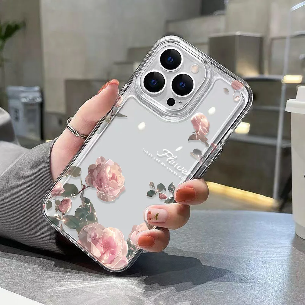 Floral Design Silicone Phone Case Cover