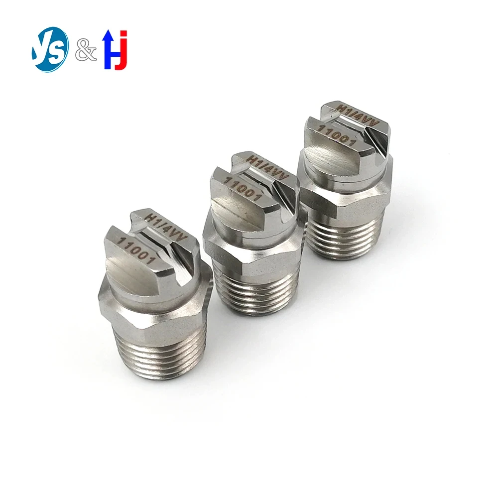 SS304 Vee Flat Fan Spray Jet Nozzle Industrial Factory Cleaning Dust Removal Nozzle Washing 11001 9502 8003 6504 1/8 
