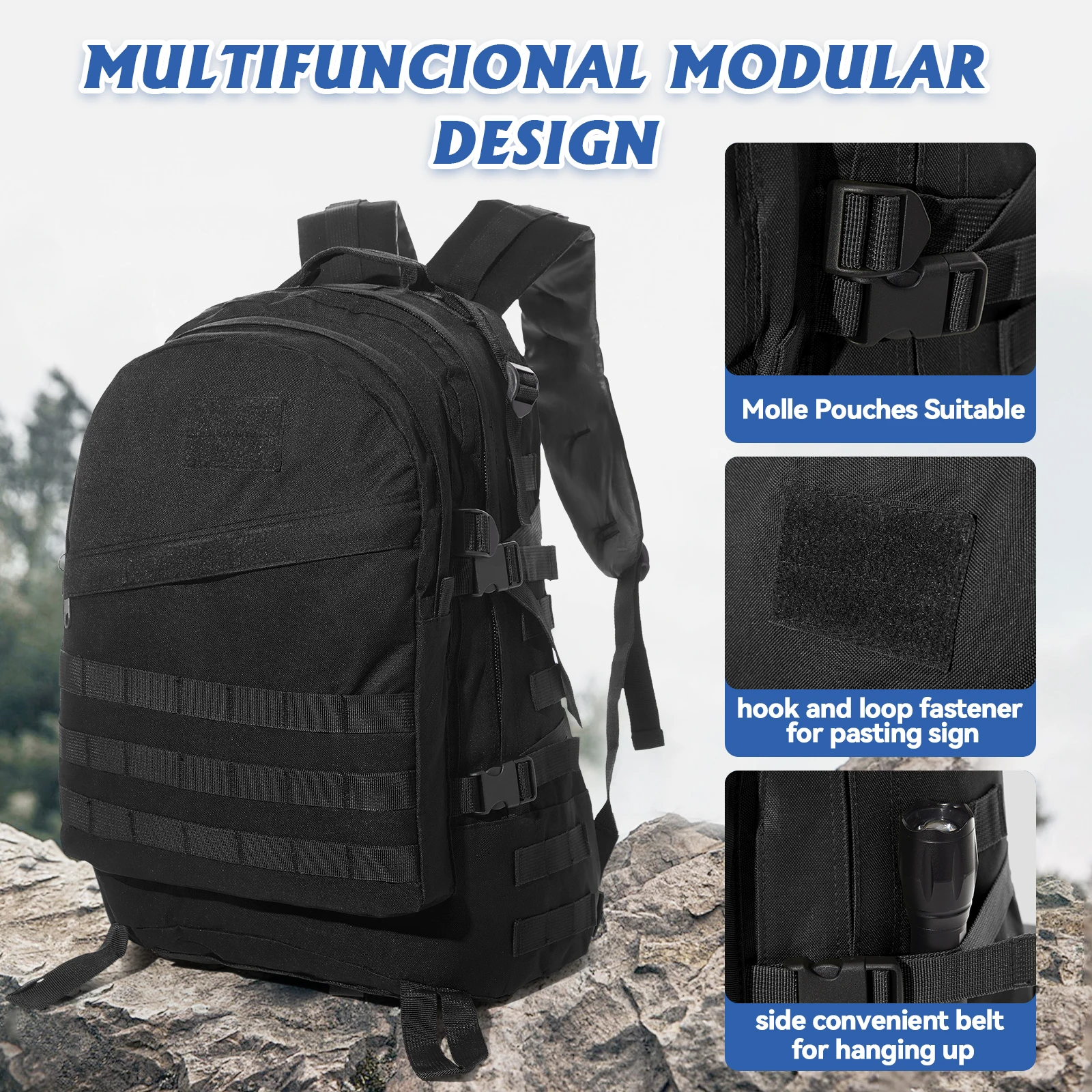 Men's Travel Backpack 30/45L Tactical Climbing Outdoor Hiking Camouflage Multifunctional Bag Military Backpack  Assault Pack