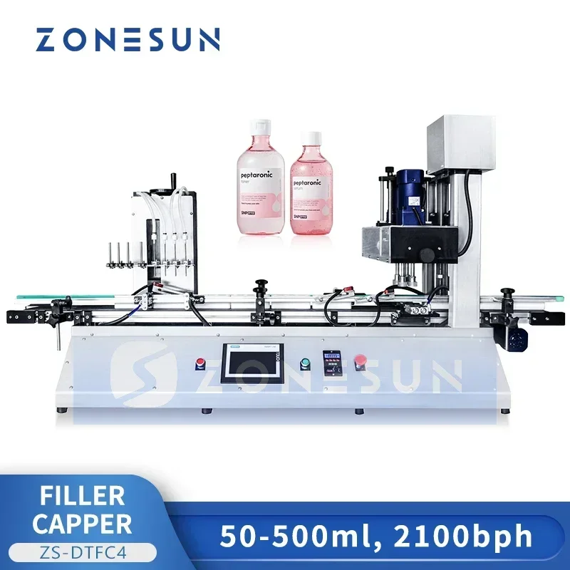 ZONESUN Autoamtic 2in1 モノブロック充填およびキャッピング