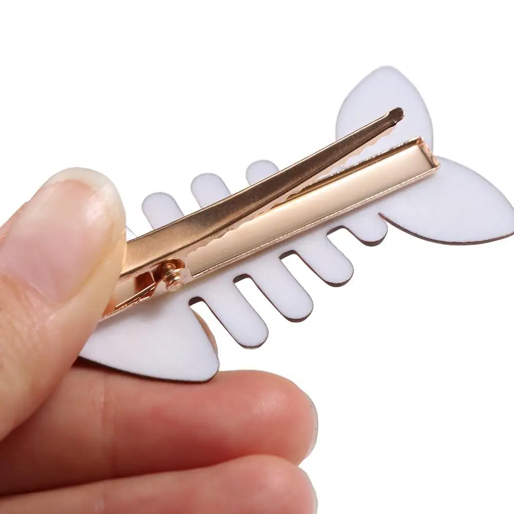 Korean Style Animal Fish Bone Hair Clip Plastic Y2k Geometry Hair Accessories Headwear Barrettes Hair Ornament