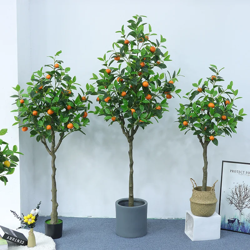 

Faux Artificial Orange Tree Potted Fake Chinese Plant Tree 120cm/150cm Tree Plant Bonsai Living Room Fortune Home Decoration