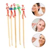 12 Pcs Wooden Ear Pick Wax Accessory Cartoon Remover Cleaner Picker Detergent Natural Supply 1