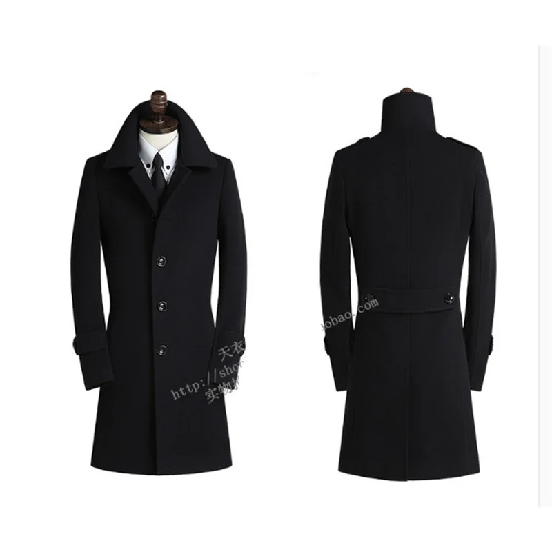 

new arrival trench mens obese slim casual medium-long woolen men outerwear plus size M L XL 2XL 3XL 4XL 5XL 6XL 7XL 8XL 9XL