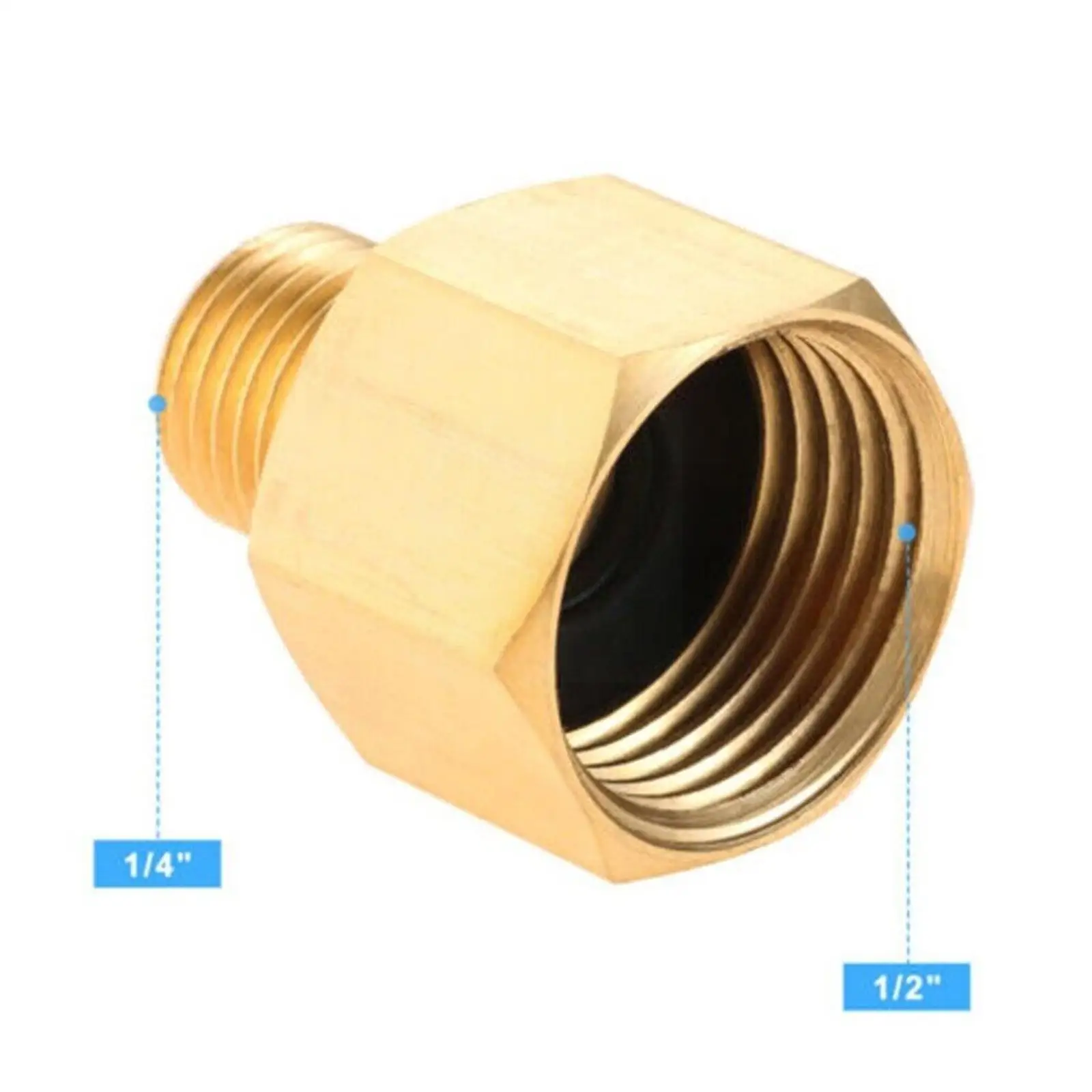 Gas Adapter 1/2" Rx 1/4" Left 1/2" Female Thread X 1/4" Male Thread For Gas Hose Stove pipe fitting hose pipe fitting tee adapter