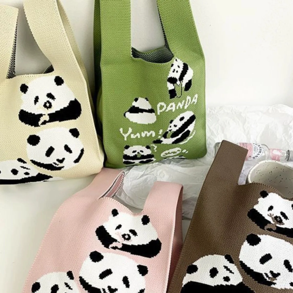 

MINISO Co Фирменная новая кавайная Китайская панда, модная женская портативная мультяшная сумка, аниме сумка для хранения, подарок для девочки
