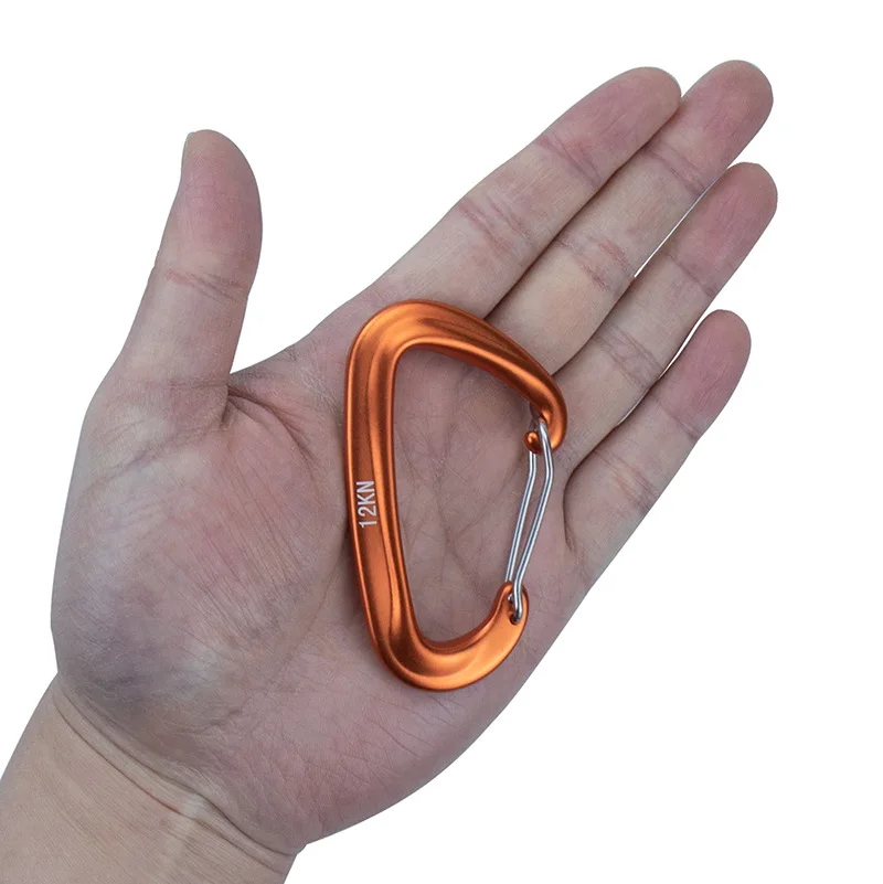 Description Picture 6 of itemProfessional Climbing Carabiner D Shape Mountaineering Buckle Hook 12KN Safety Lock Outdoor Climbing Equipment Accessory