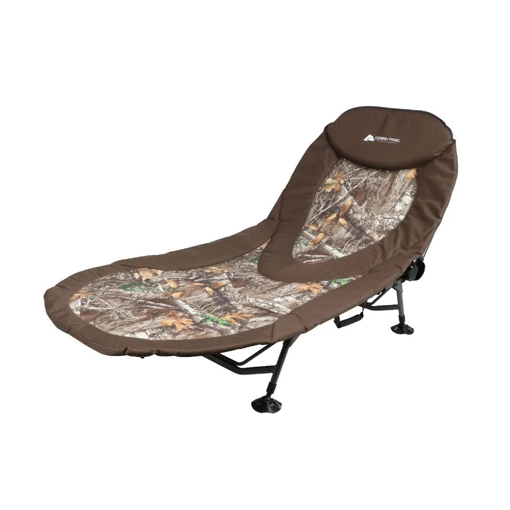 

Green Camping Bed North Fork Adjustable Camo Camping Cot 77.9"L X 31"W Tourist Camp-cot Nature Hike Ultra Light Furnishings