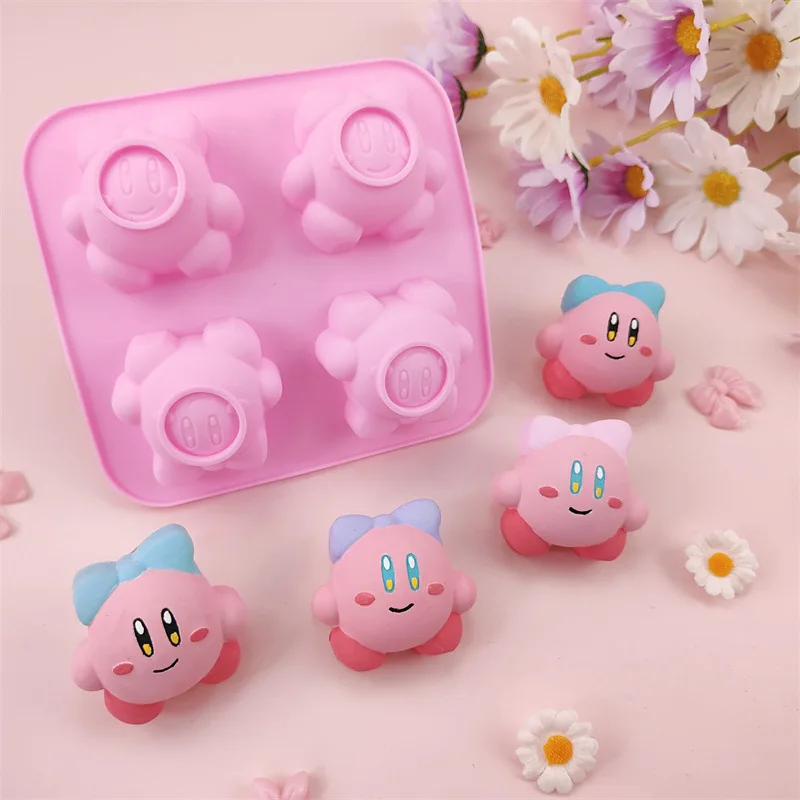 Kirby Kawaii 3D Silikonform DIY Backform für Kuchen Eiswürfel Schokolade Kuchendekoration Backform Spiel Anime Zubehör