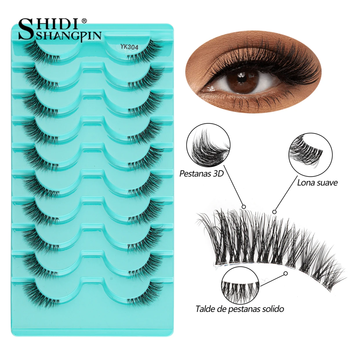 Fake Eyelashes Half Lashes 3/6/10 Piars Soft Natural Cat Eye Handmade Reusable Extension Make up Tools Faux Cils