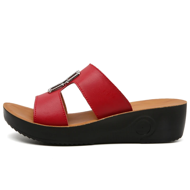 

Genuine Leather Flat Sandals Woman Summer 2022 Sneakers Platform Sports Shoes Slippers Square-heeled Beach Comfort Cheap Sandals