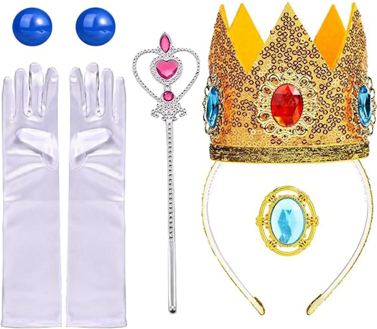 open lace back dress Amazon.com: Princess Dress Up Accessories Jewelry Play Toy Set for Girls  with Headband Braid Wig, Crowns, Necklaces, Wands, Rings, Bracelets Gloves  Cinderella Costume Accessories : Toys & Games