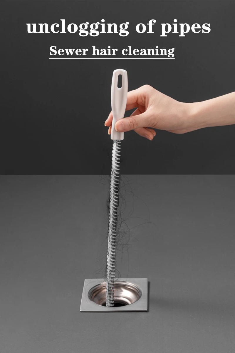 Description Picture 3 of itemPipe Dredging Brush Long Clean Kitchen Bathroom Hair Sewer Sink Cleaning Drain Pipe Flexible Cleaner Clog Plug Hole Remover Tool