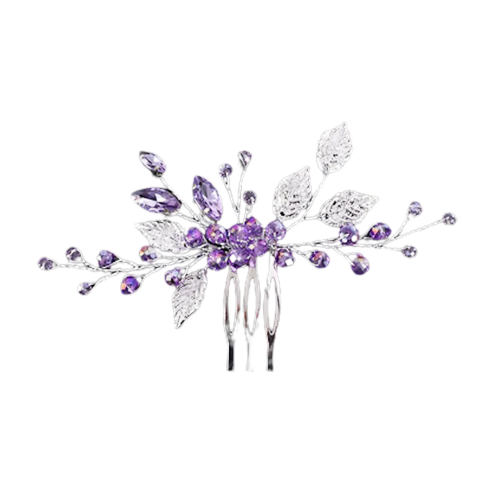Woman's Rhinestone Decor Hair Comb Chinese Style Hair Styling Tool Accessories Birthday Stage Party Hairstyle Making