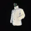 White Reflective Puffer Jacket 4