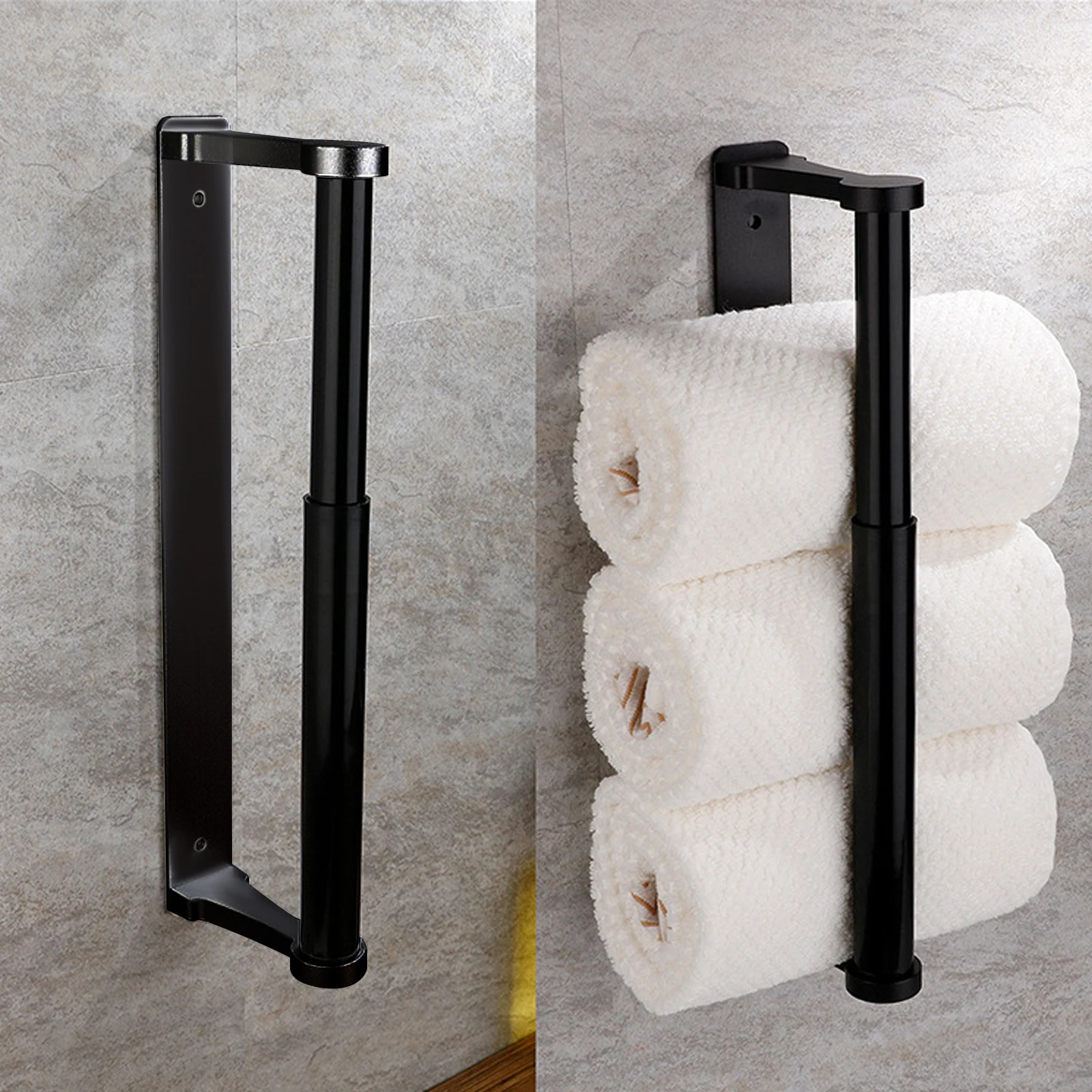 1/2Pcs Paper Towel Holder Under Cabinet Stainless Steel Toilet Roll Holder Multi-role Bathroom Towel Rack Kitchen Storage Rack