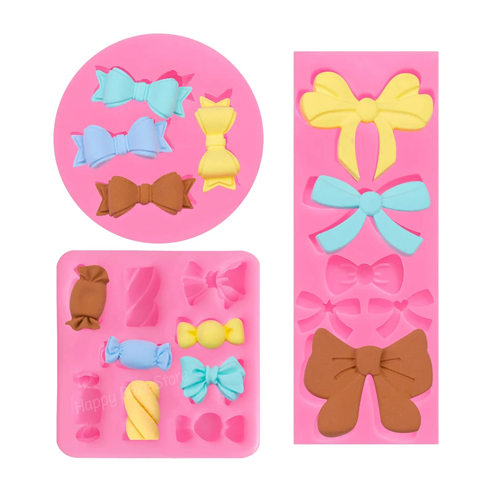 

Bow Theme Fondant Non-Stick Silicone Mold Candy Chocolate Mousse Cake Decorating Mould DIY Kitchen Festival Baking Accessories