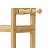 Bamboo Bathroom Finishing Rack With Hook and 3-Layer Height Adjustable Shelf Stable Durable Saving Space Laundry Room Bathroom 6