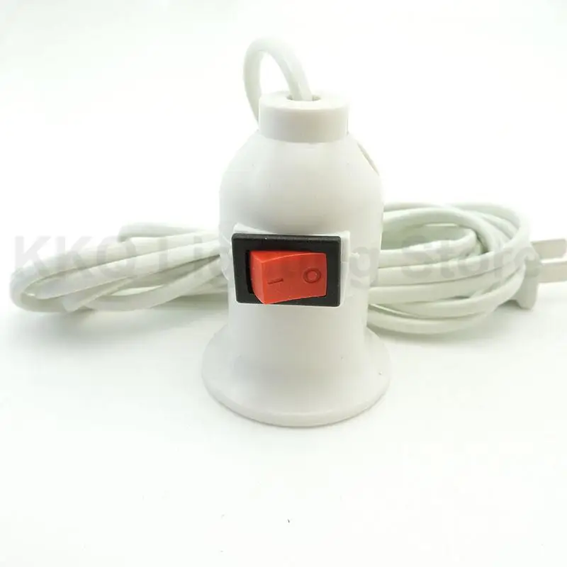 Lamp bulb holder 2.5m AC power cord cable E27 LED lamp bulb bases socket holder EU US plug switch wire for pendant bulb hanglamp K5