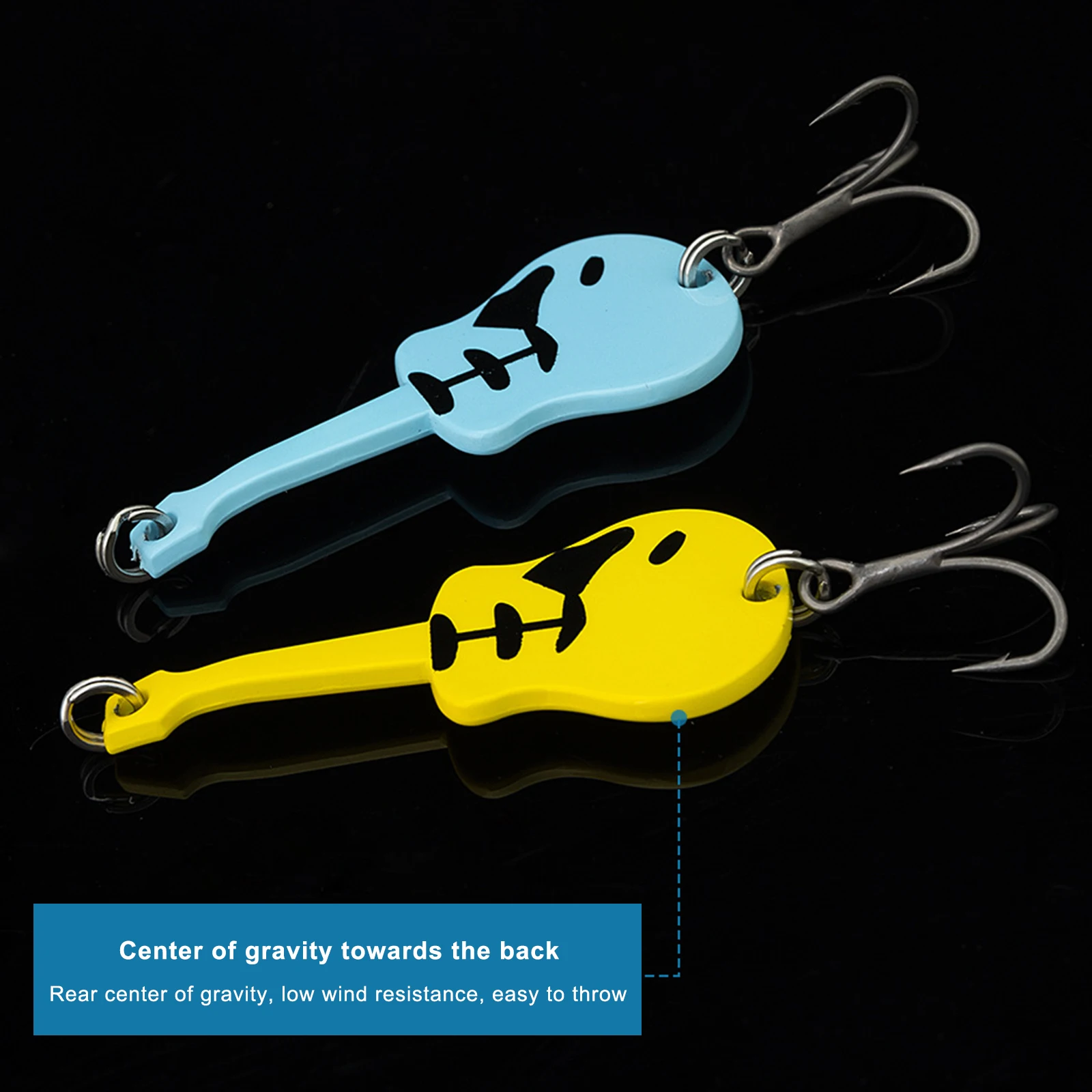 5pcs Metal Spoon Spinner Fishing Lure with Treble Hook Spoonbait Crankbaits Artificial Bait for Trout